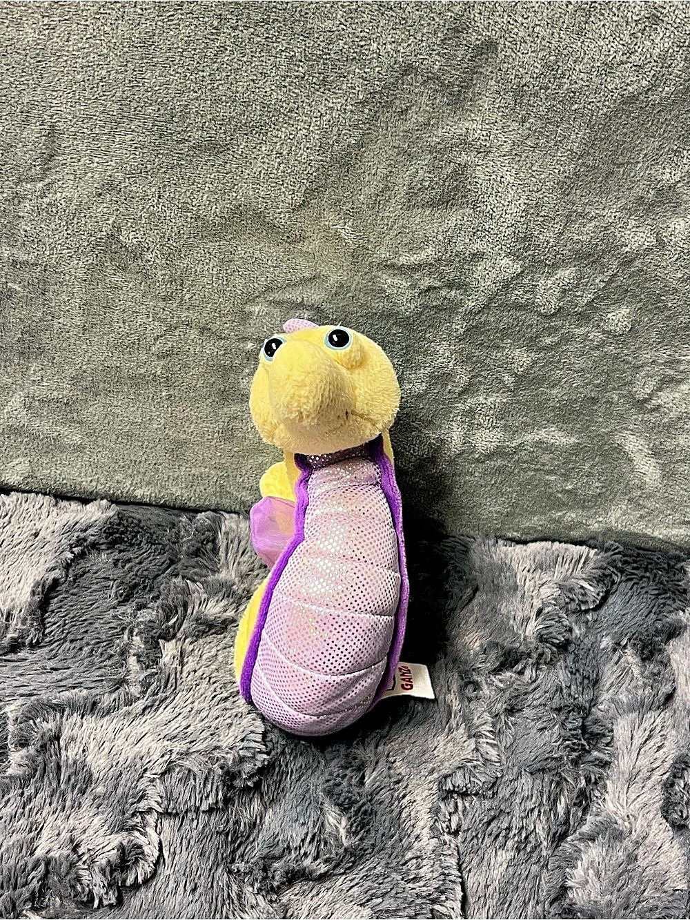 GANZ Webkinz Lil' Kinz Seahorse Plush Toy Yellow & Purple No code